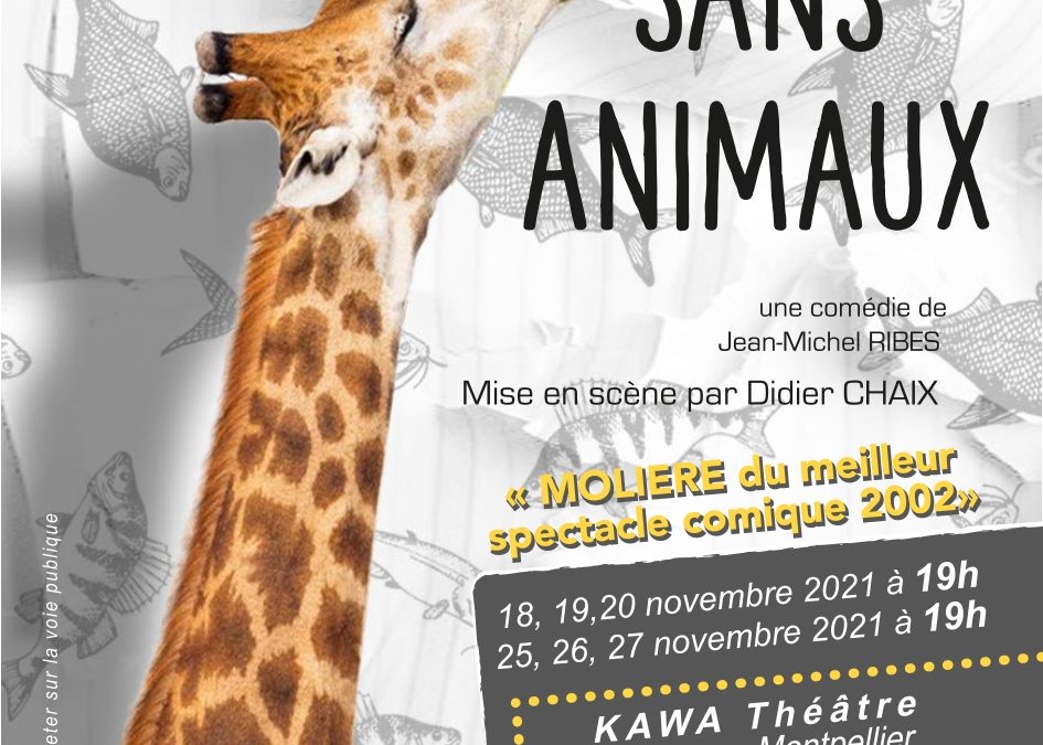 affiche théâtre sans animaux novembre 2021